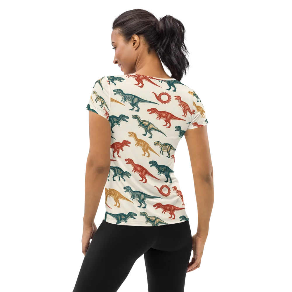 Fossil Parade on Women's Athletic T-Shirt — Back