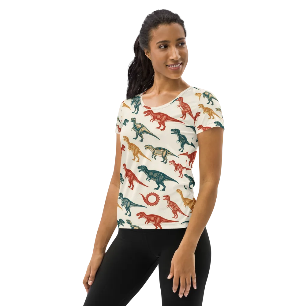 Fossil Parade on Women's Athletic T-Shirt — Left