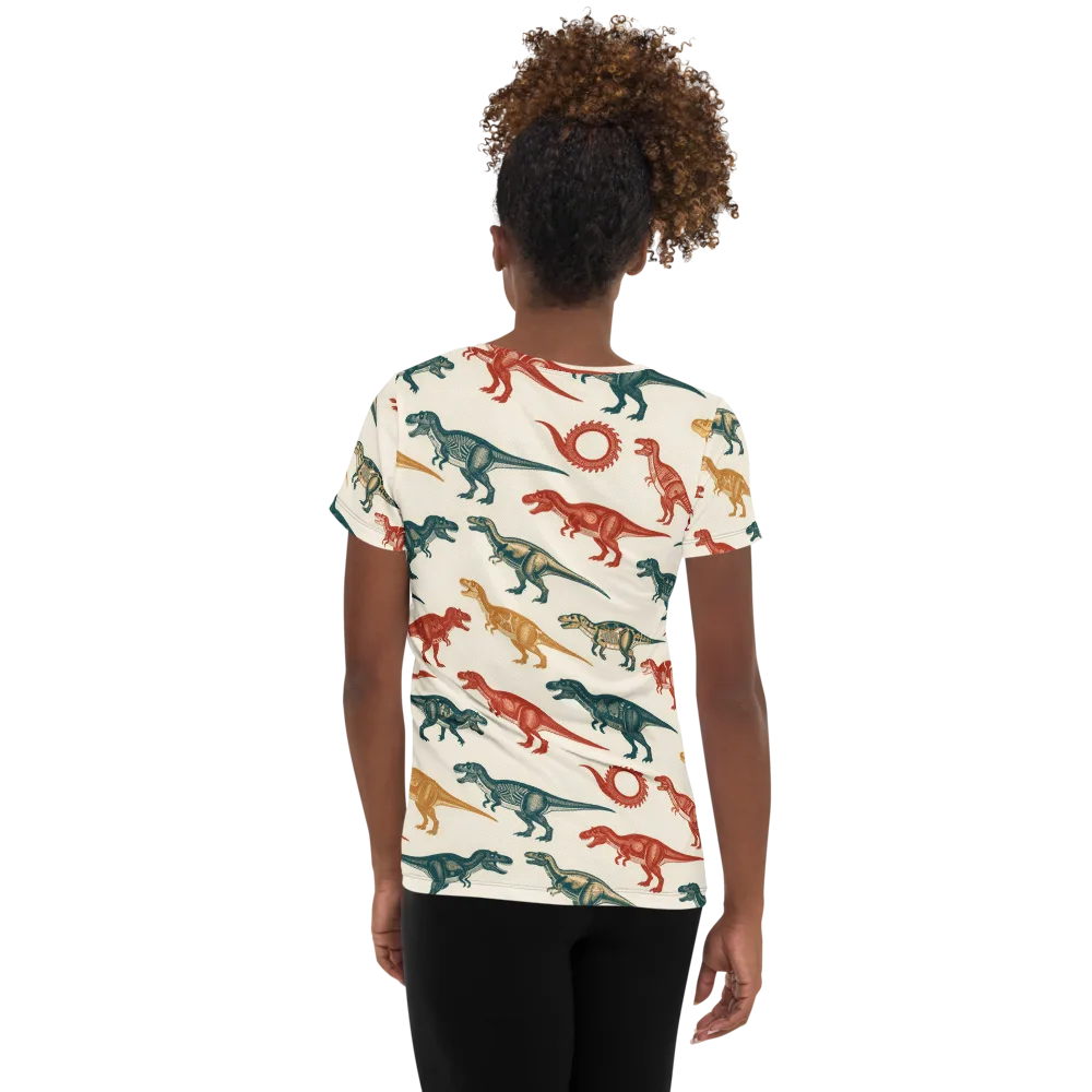 Fossil Parade on Women's Athletic T-Shirt — Back