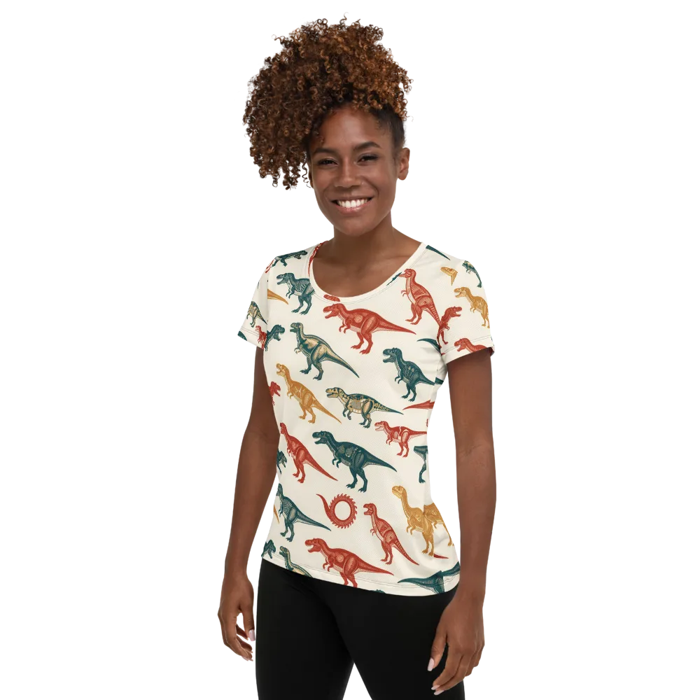 Fossil Parade on Women's Athletic T-Shirt — Left