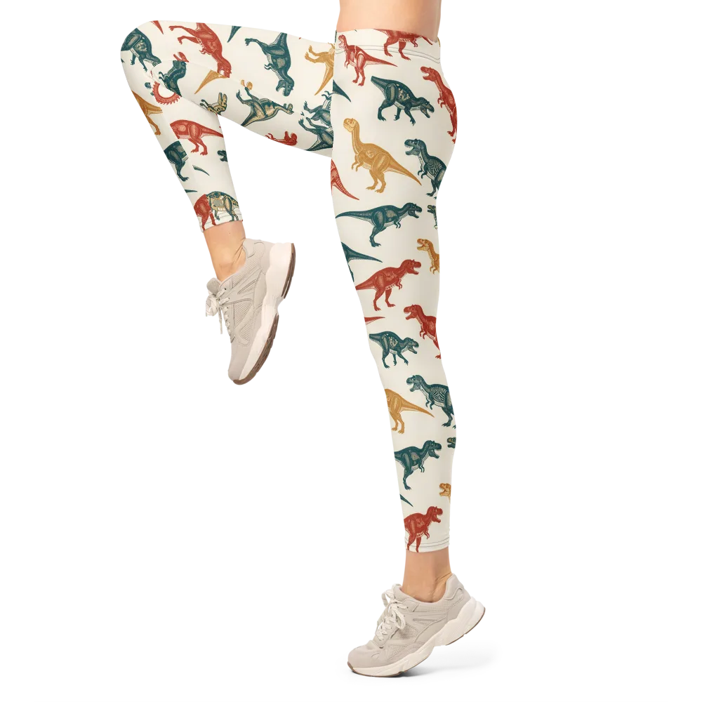 Fossil Parade on Leggings — Left