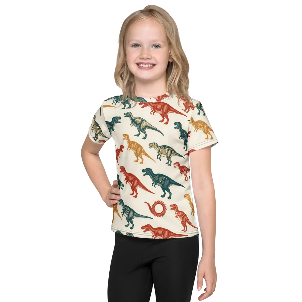 Fossil Parade on Kids Crew Neck T-Shirt — Front