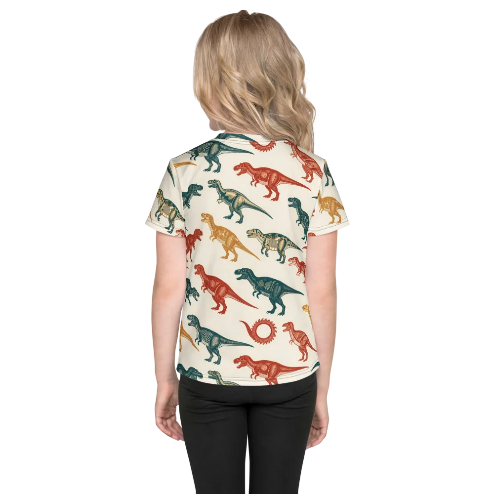 Fossil Parade on Kids Crew Neck T-Shirt — Back