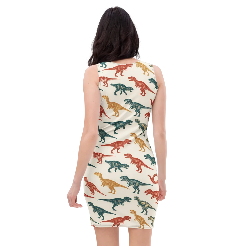 Fossil Parade on Bodycon Dress — Back