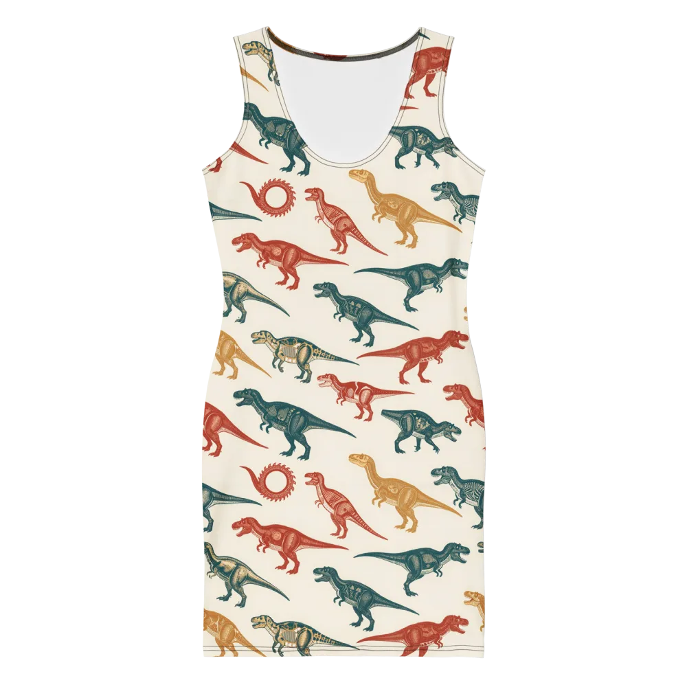 Fossil Parade on Bodycon Dress — Front