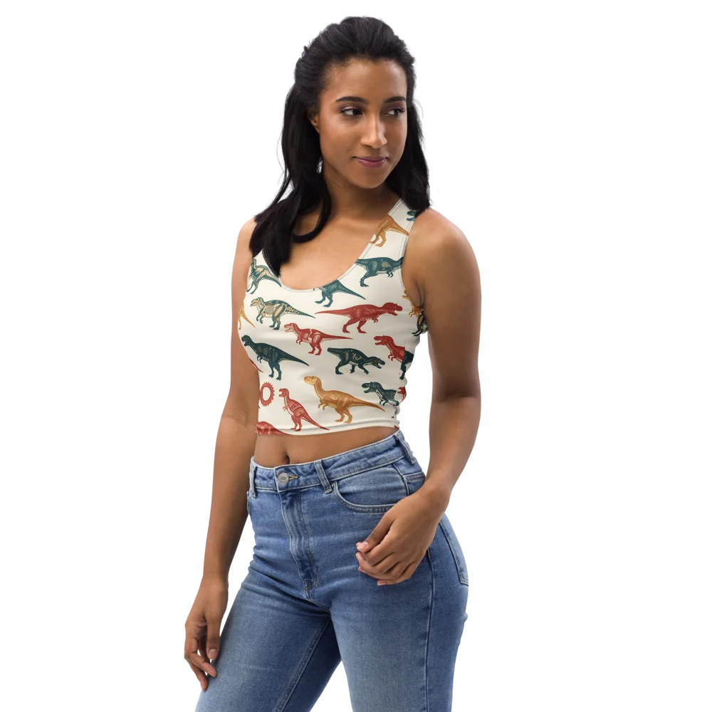 Fossil Parade on Crop Top — Left Front