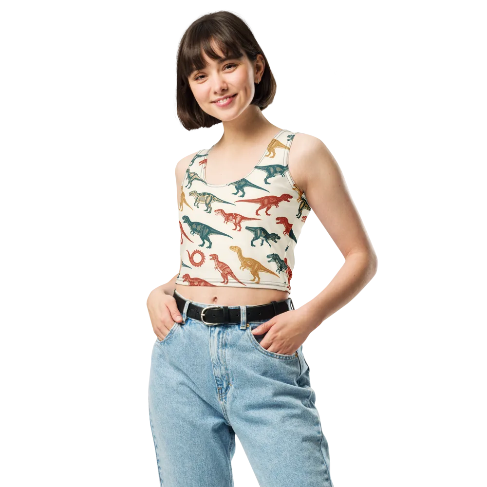 Fossil Parade on Crop Top — Front