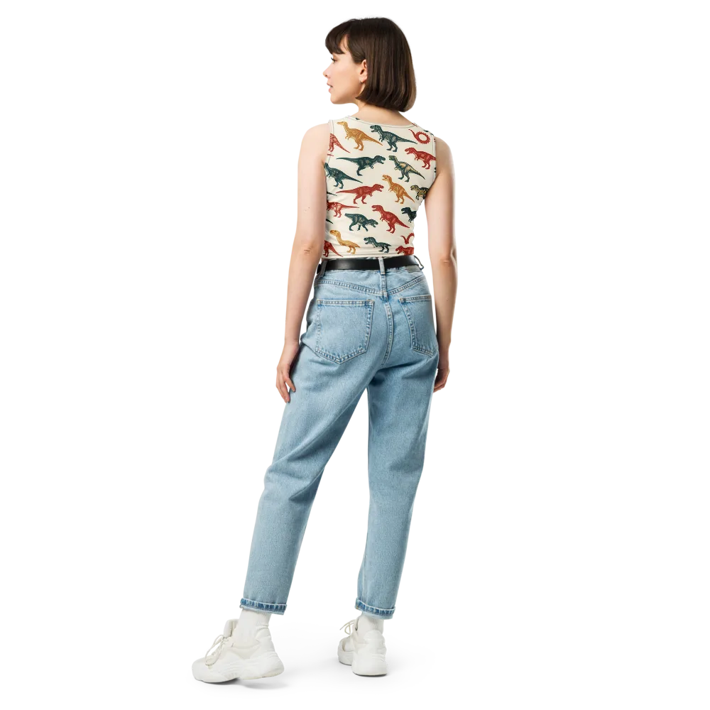 Fossil Parade on Crop Top — Back