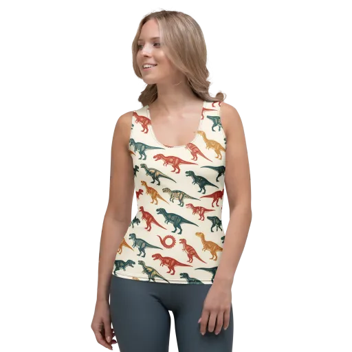 Fossil Parade on a Women's Tank Top