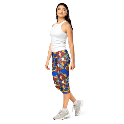 Jurassic Mosaic on a Capri Leggings