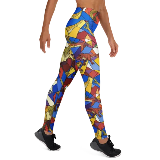 Jurassic Mosaic on a Yoga Leggings