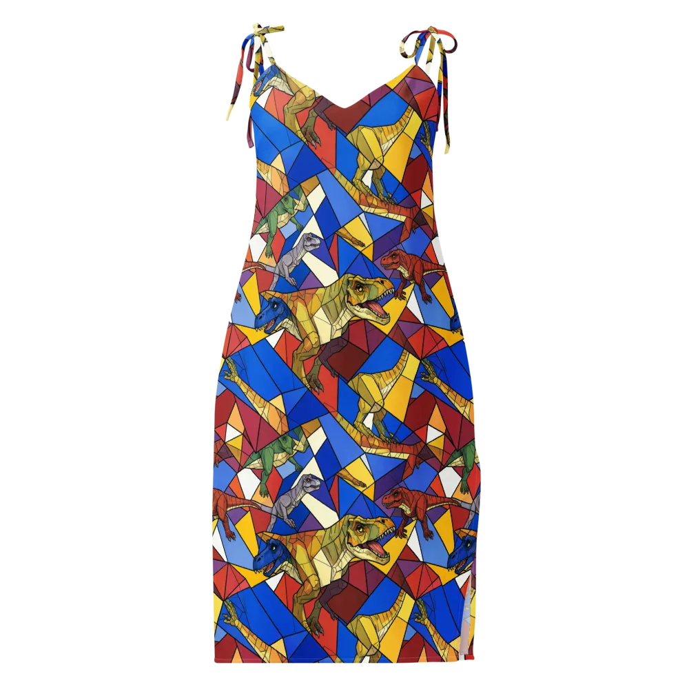 Jurassic Mosaic on Slip Dress — Front