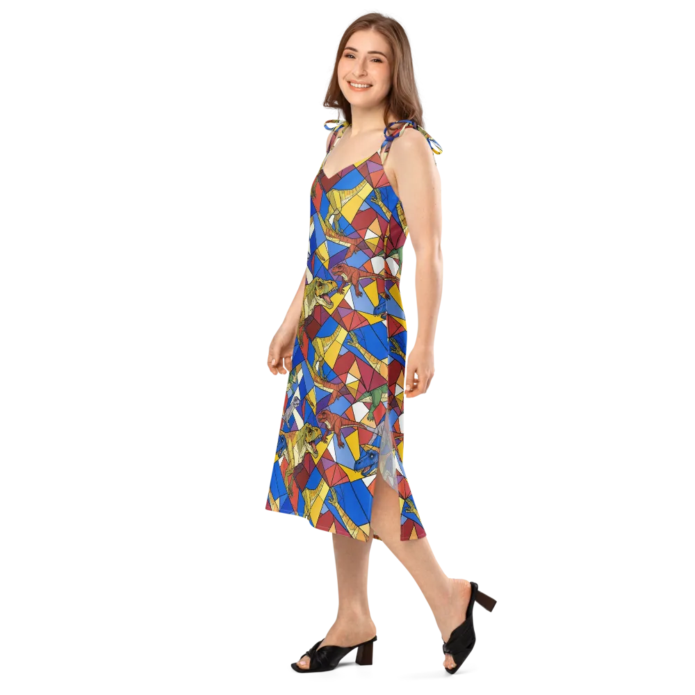 Jurassic Mosaic on Slip Dress — Left Front