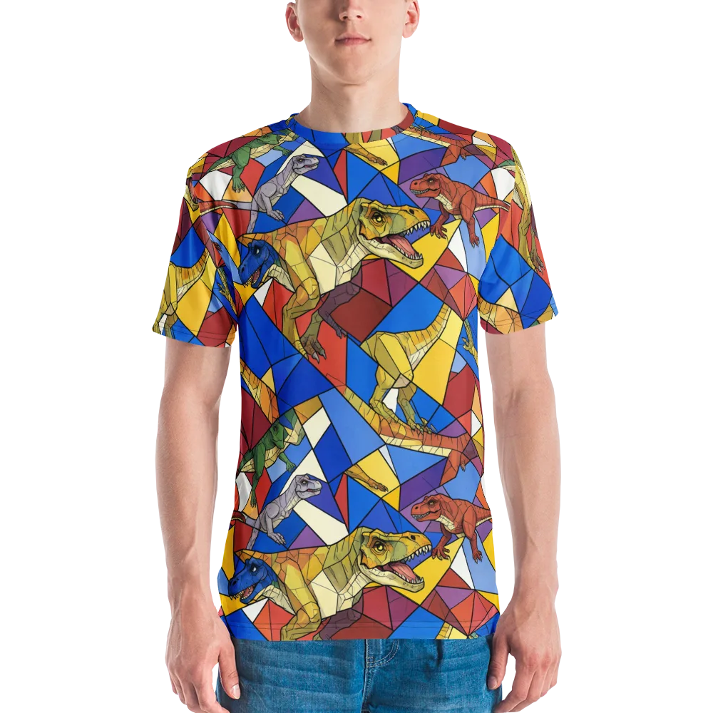 Jurassic Mosaic on Men's Crew Neck T-Shirt — Front