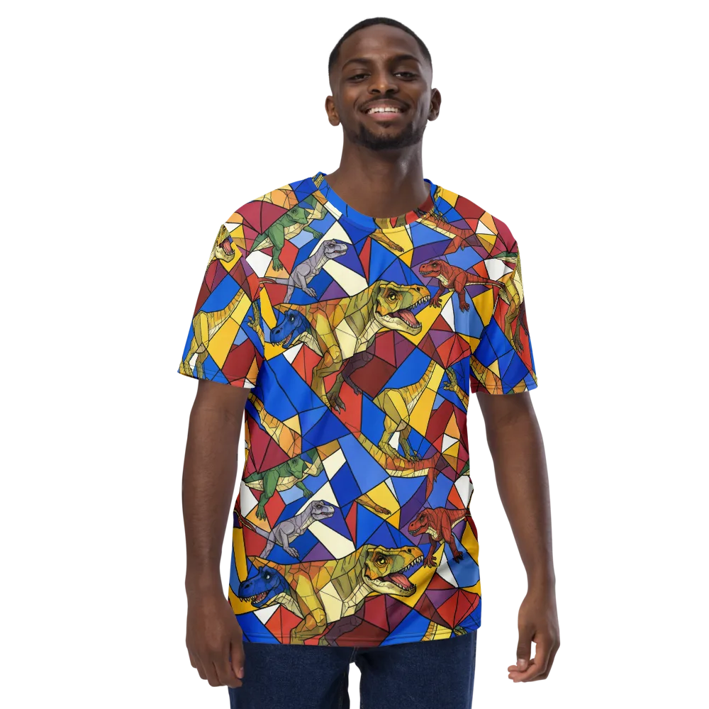 Jurassic Mosaic on Men's Crew Neck T-Shirt — Front