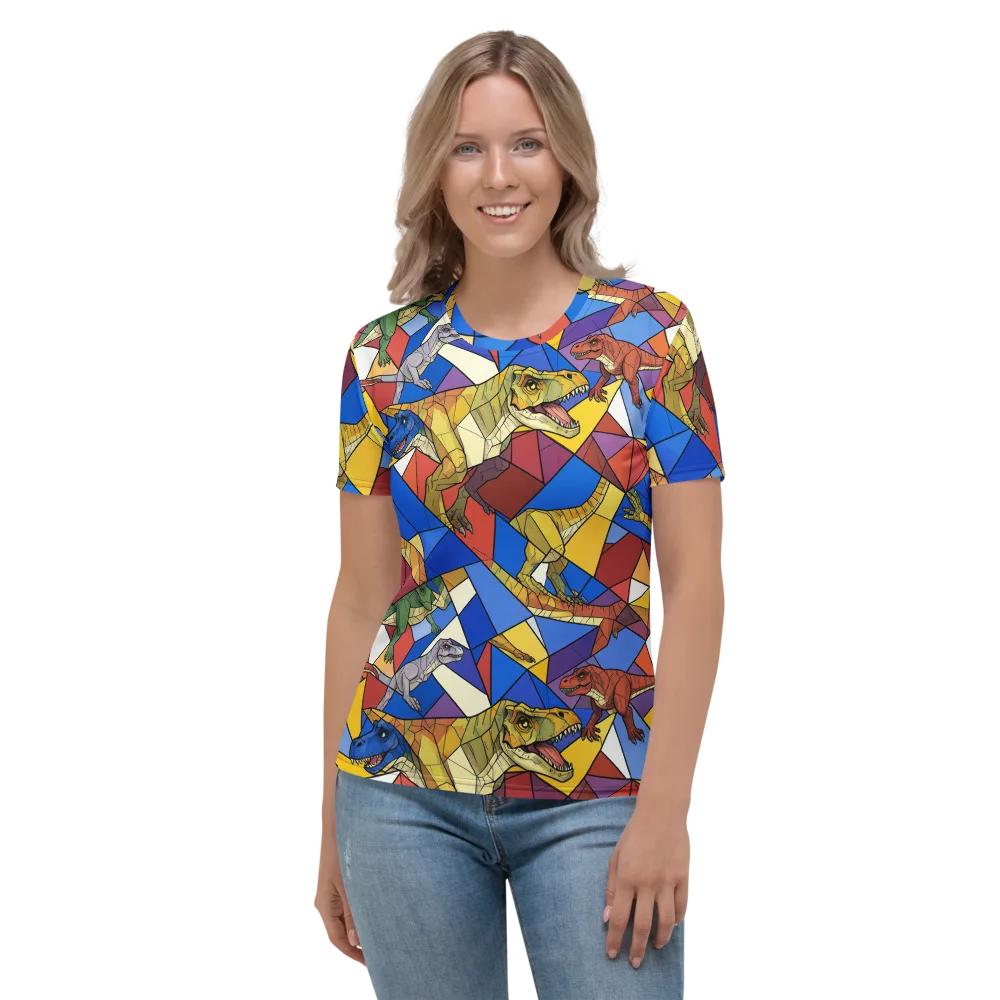 Jurassic Mosaic on Women's Crew Neck T-Shirt — Front