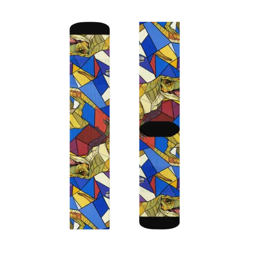 Jurassic Mosaic on a Socks