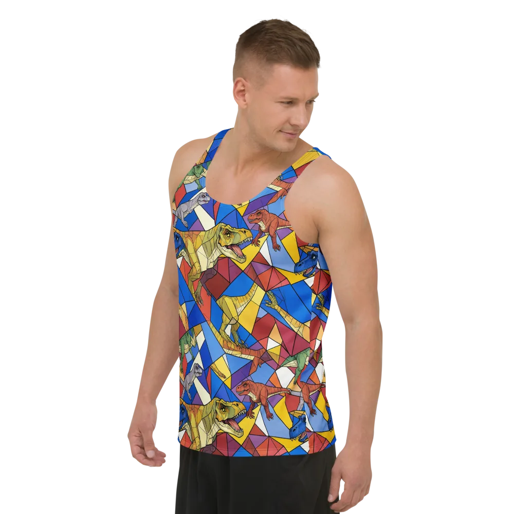 Jurassic Mosaic on Men's Tank Top — Left Front