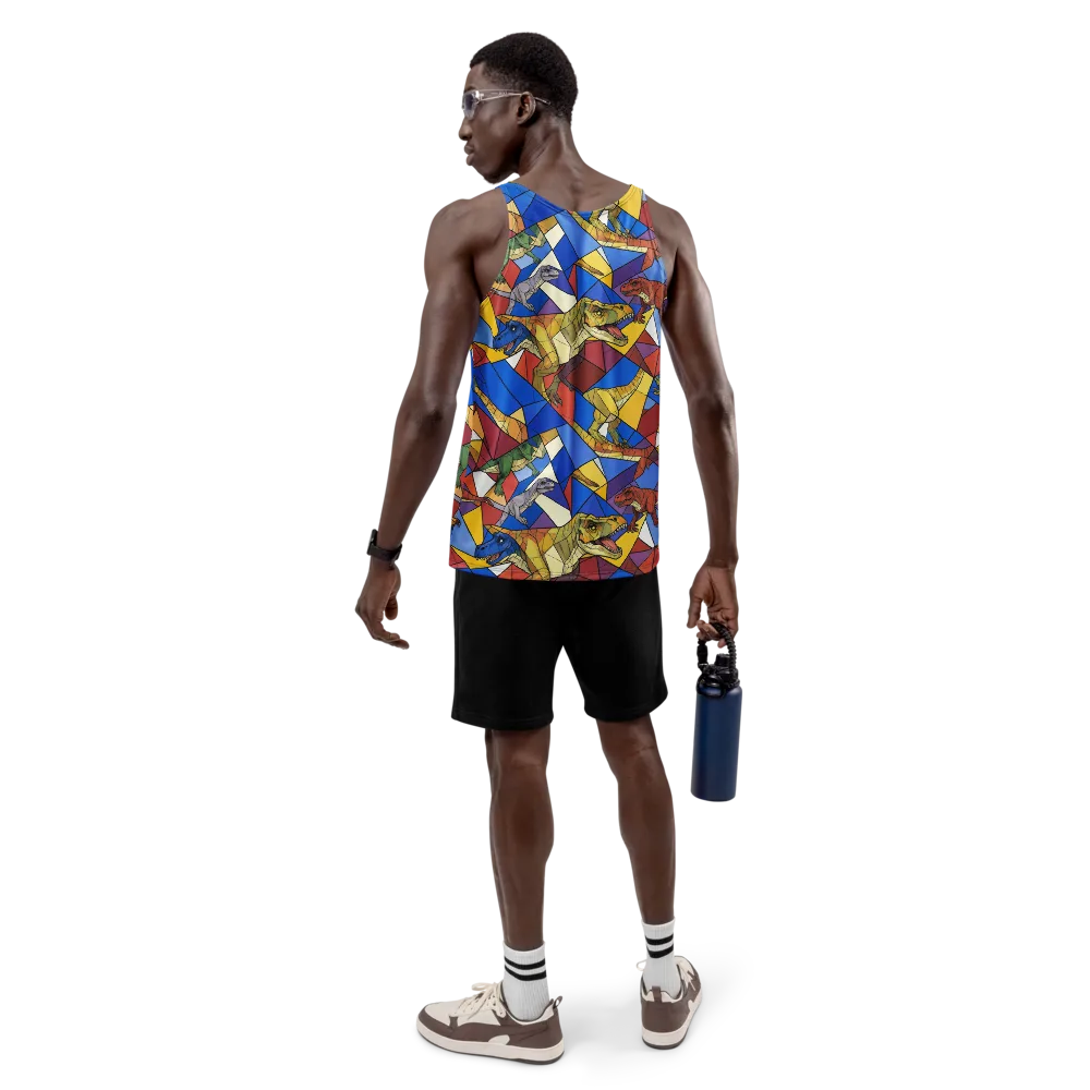 Jurassic Mosaic on Men's Tank Top — Back