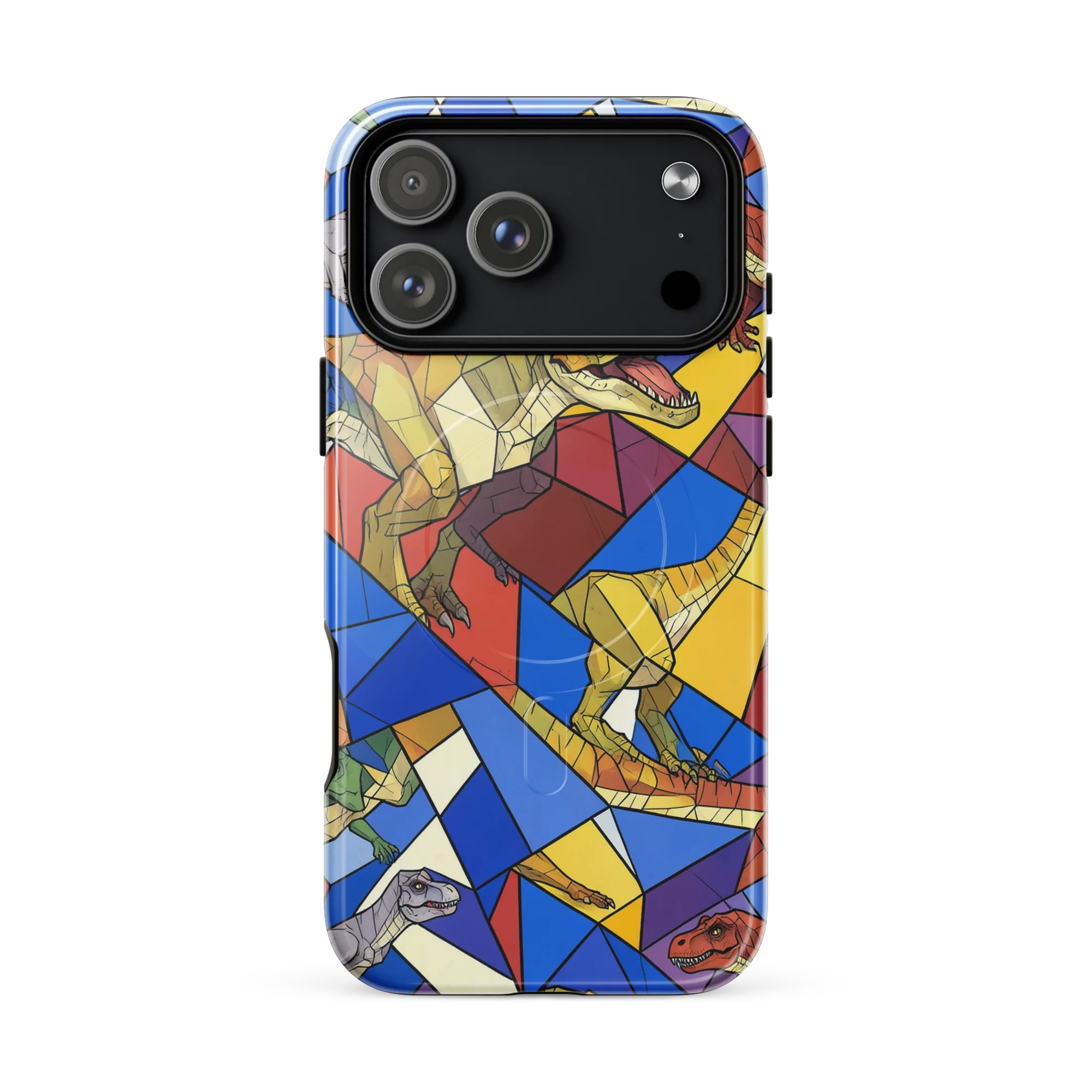Jurassic Mosaic on MagSafe Tough Case for iPhone® — Front