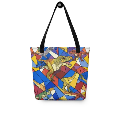 Jurassic Mosaic on a Tote Bag