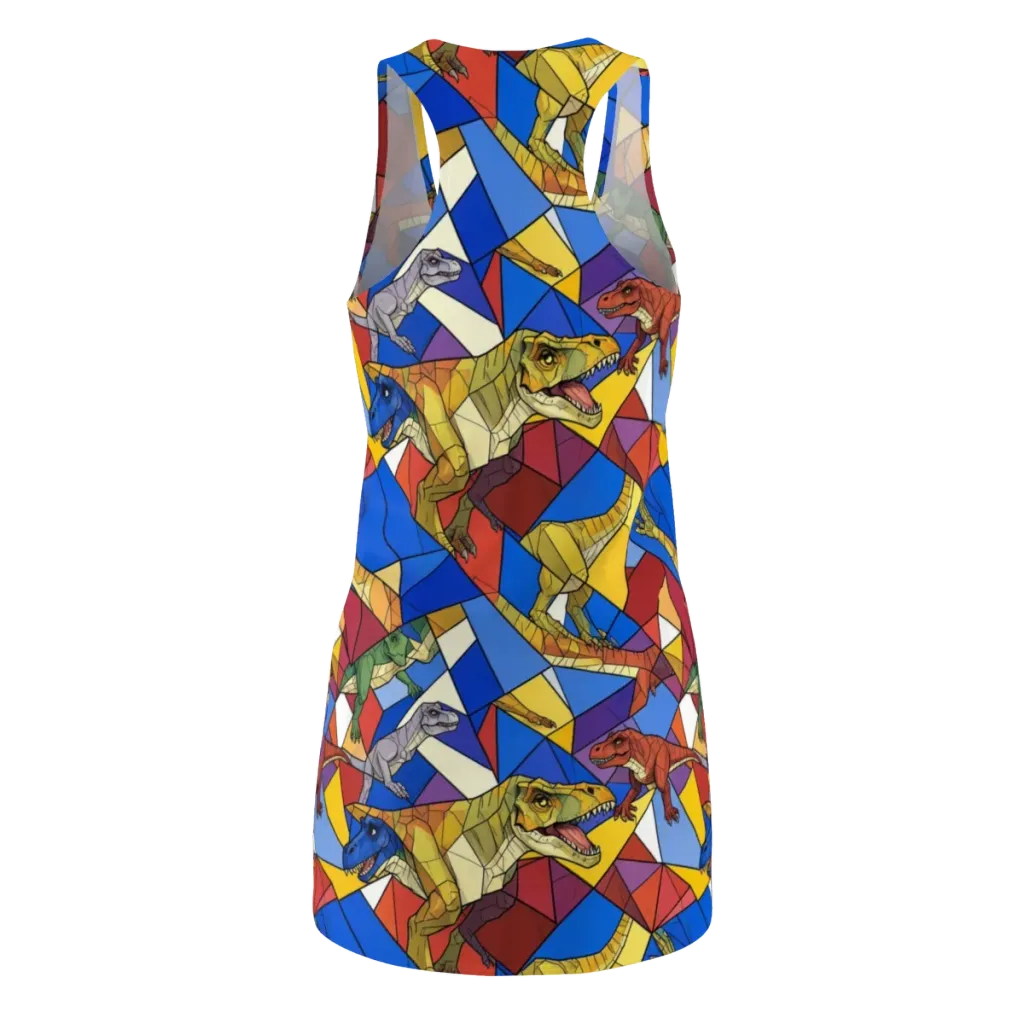 Jurassic Mosaic on Racerback Dress — Back