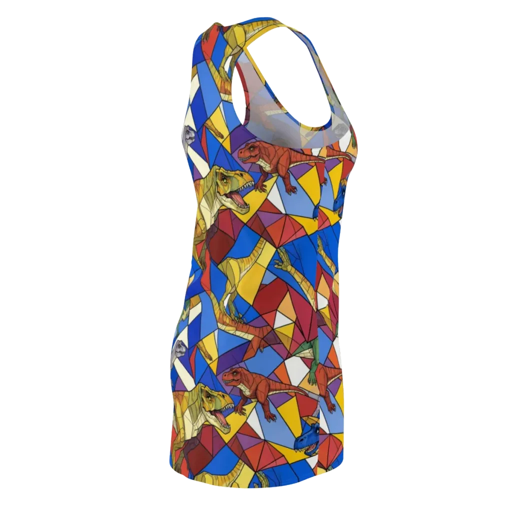 Jurassic Mosaic on Racerback Dress — Back Side