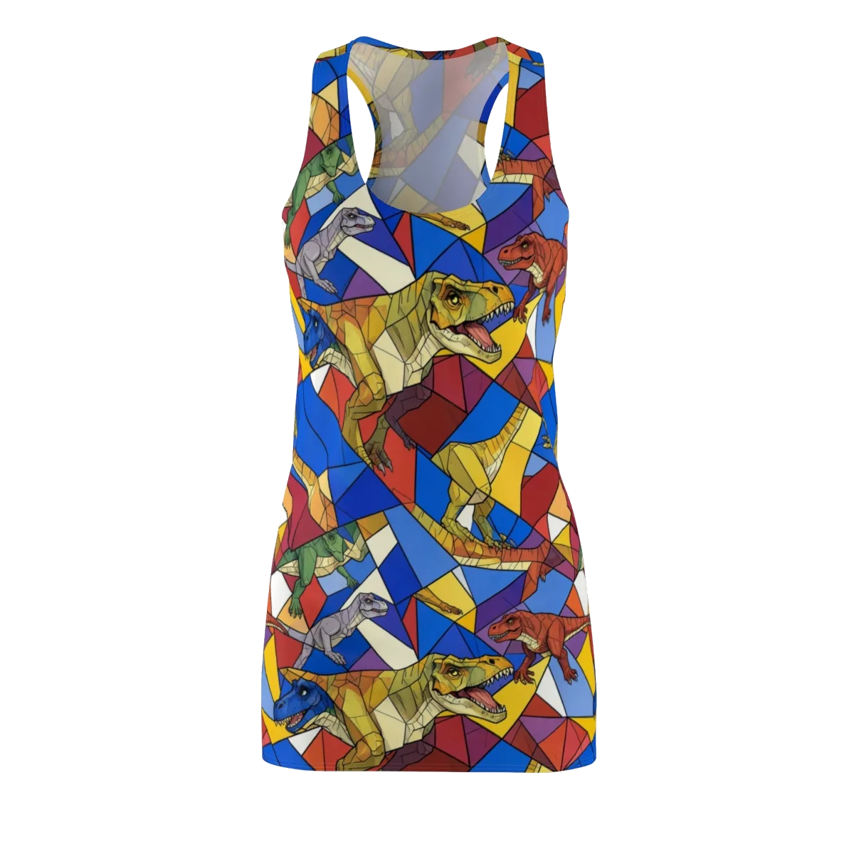 Jurassic Mosaic on Racerback Dress — Front