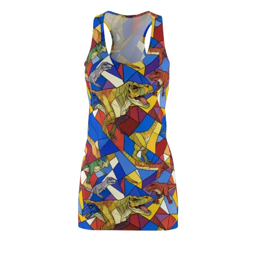 Jurassic Mosaic on a Racerback Dress