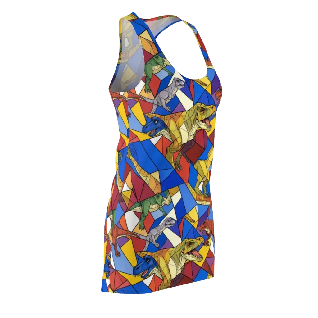 Jurassic Mosaic on Racerback Dress — Front Side