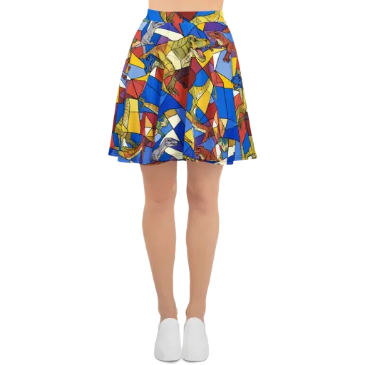 Jurassic Mosaic on a Skater Skirt