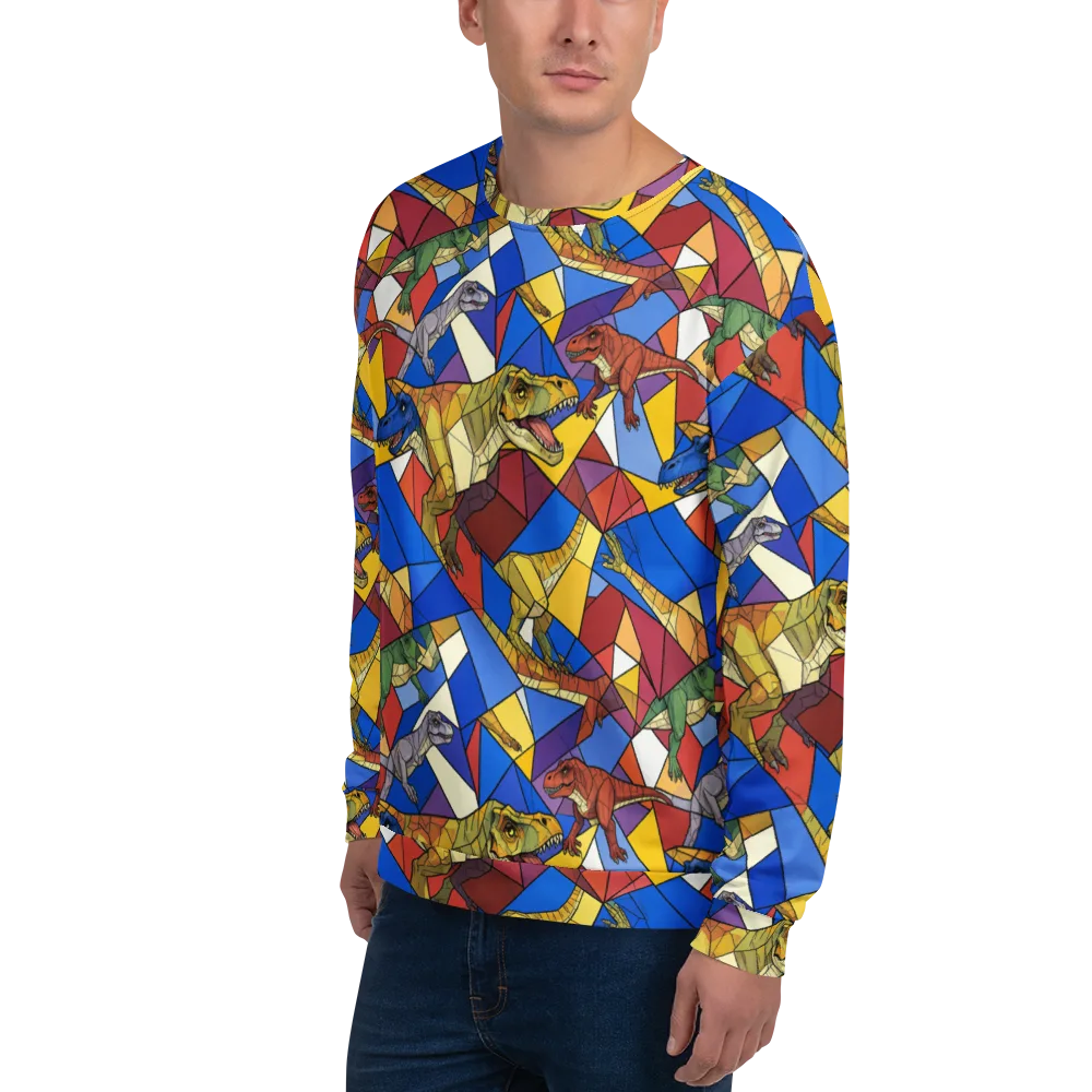Jurassic Mosaic on Sweatshirt — Left Front