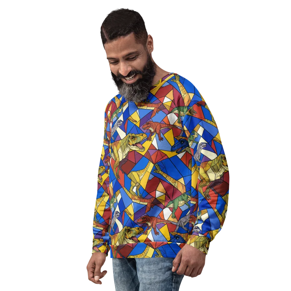Jurassic Mosaic on Sweatshirt — Left Front