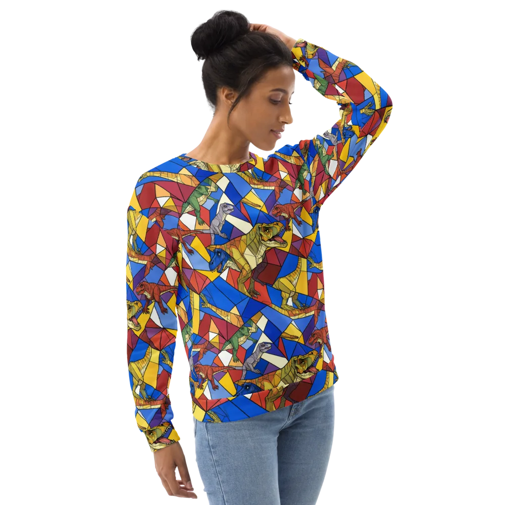 Jurassic Mosaic on Sweatshirt — Right Front