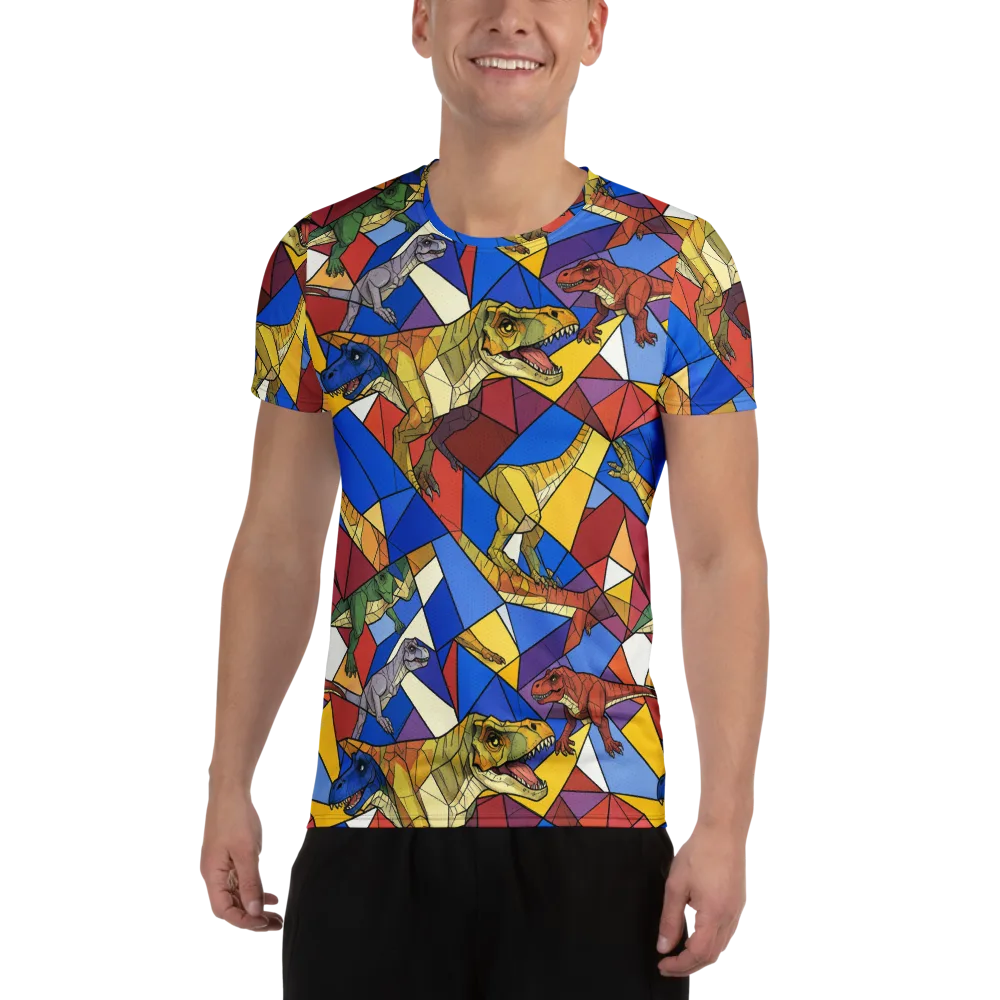 Jurassic Mosaic on Men's Athletic T-Shirt — Front