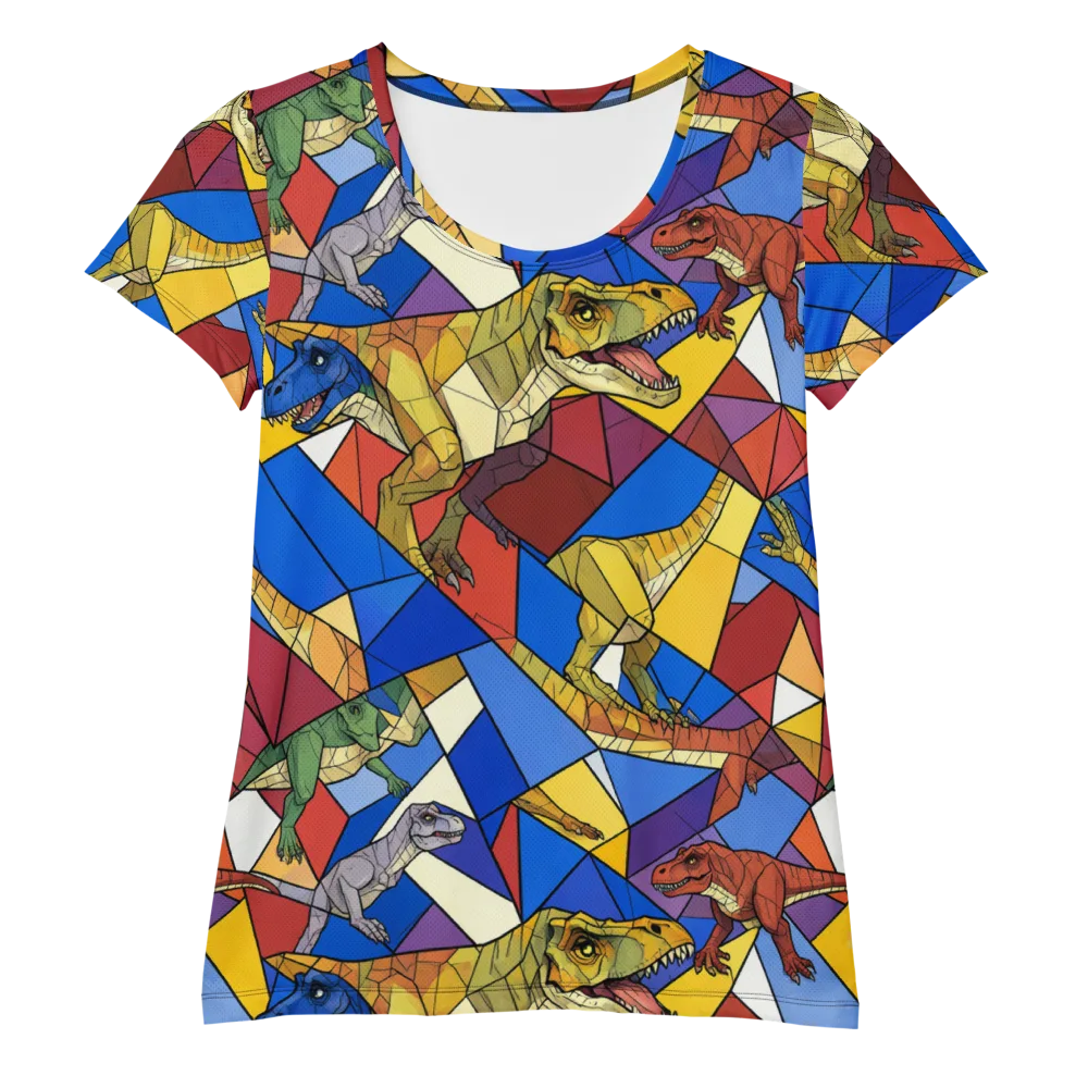 Jurassic Mosaic on Women's Athletic T-Shirt — Front