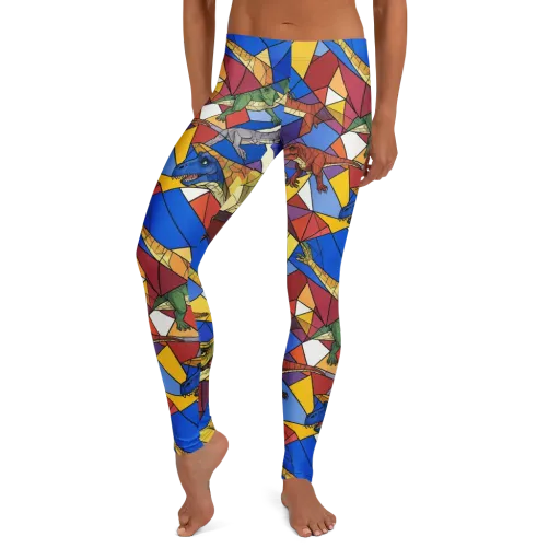 Jurassic Mosaic on a Leggings