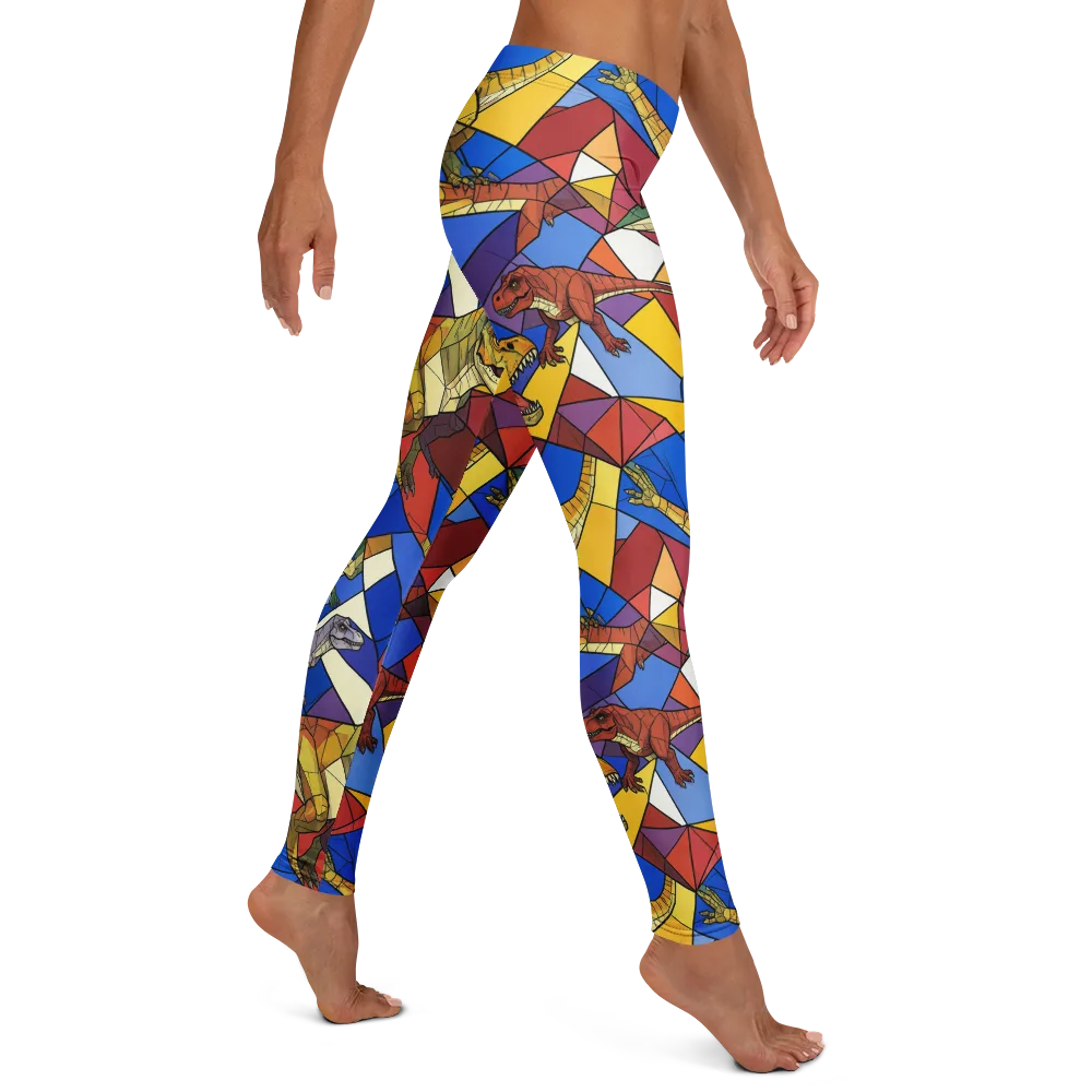 Jurassic Mosaic on Leggings — Right