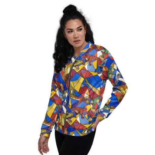 Jurassic Mosaic on a Bomber Jacket