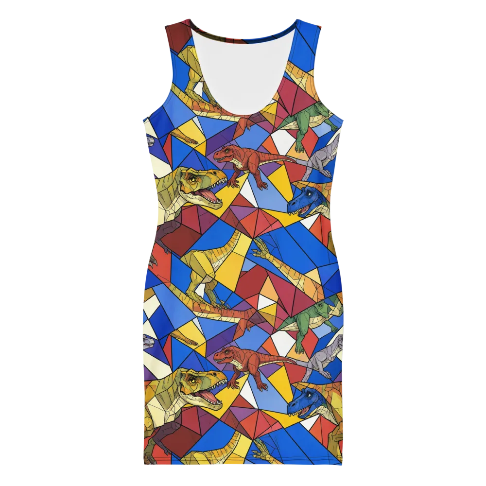 Jurassic Mosaic on Bodycon Dress — Front