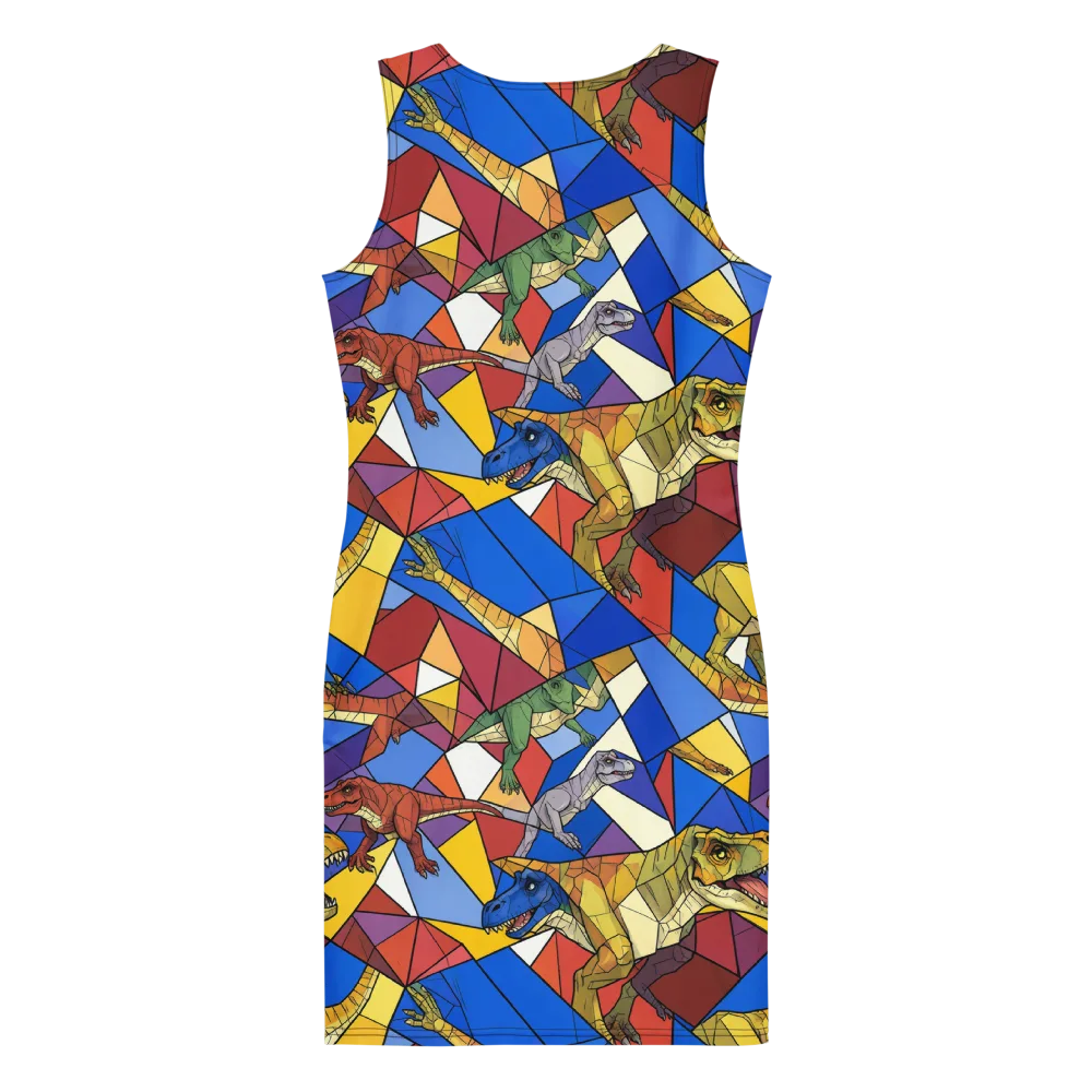 Jurassic Mosaic on Bodycon Dress — Back
