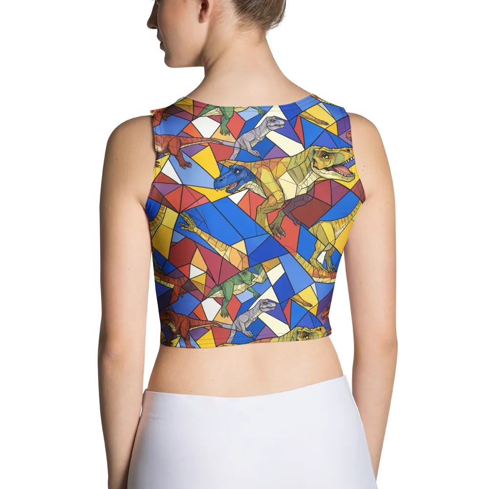 Jurassic Mosaic on Crop Top — Back