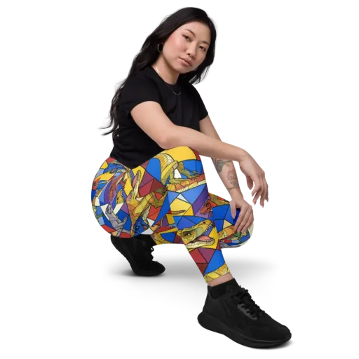 Jurassic Mosaic on a Leggings with Pockets