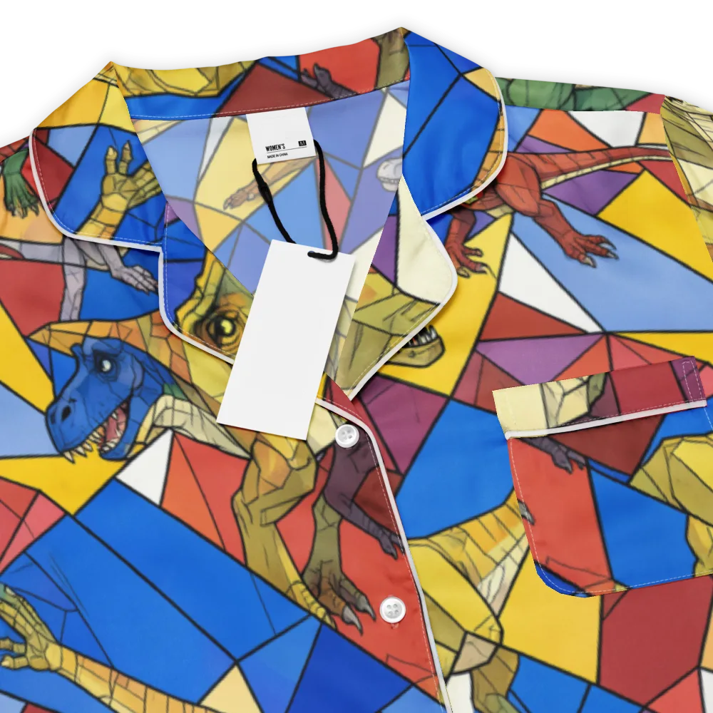 Jurassic Mosaic on Women's Short Sleeve Pajama Top — Product details