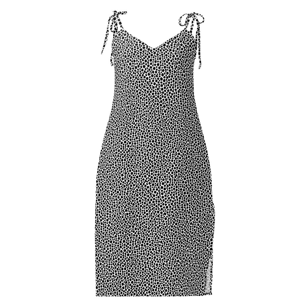Noir Pebble on Slip Dress — Front