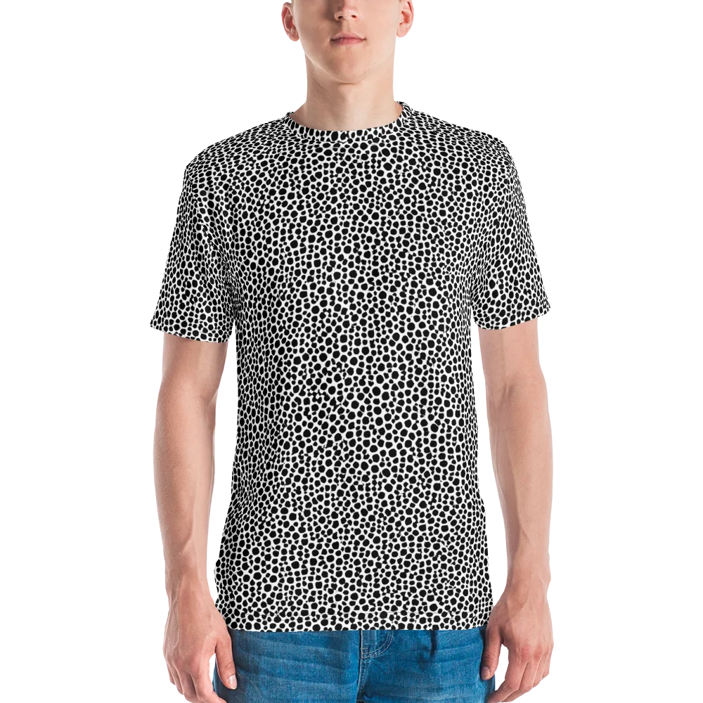 Noir Pebble on Men's Crew Neck T-Shirt — Front