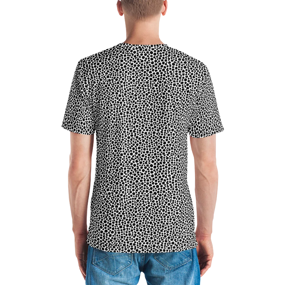 Noir Pebble on Men's Crew Neck T-Shirt — Back