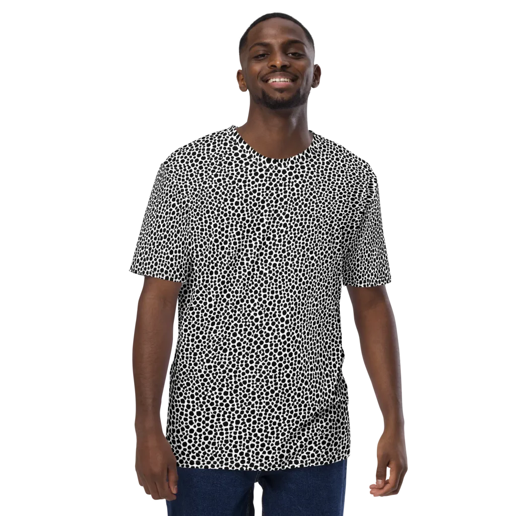 Noir Pebble on Men's Crew Neck T-Shirt — Front