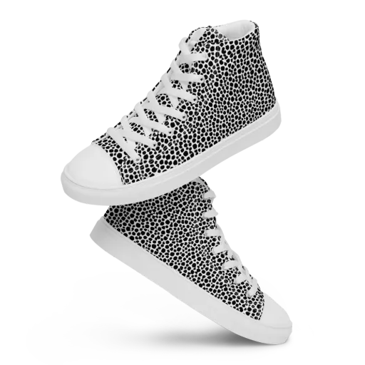 Noir Pebble on a Men's High Top Canvas Shoes