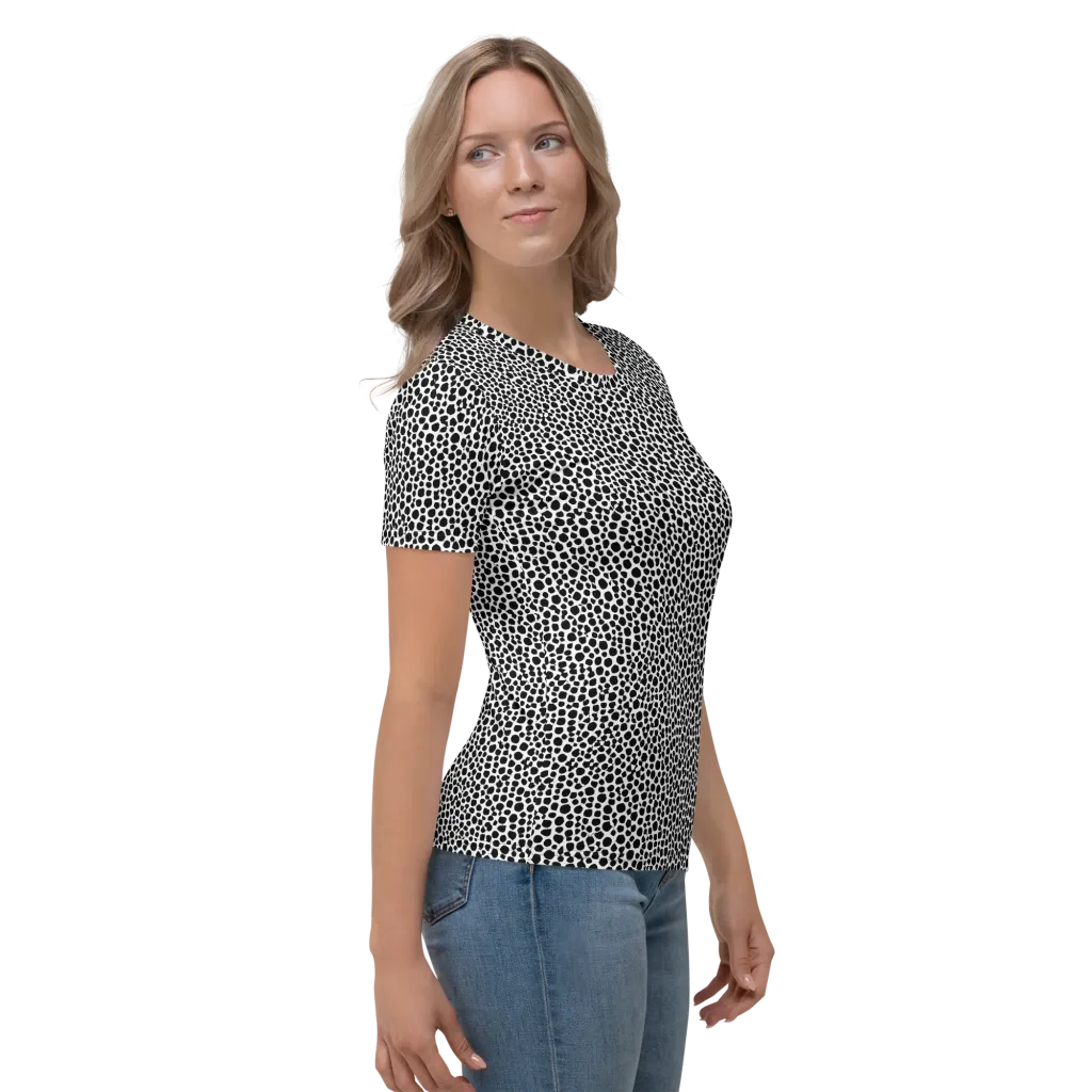 Noir Pebble on Women's Crew Neck T-Shirt — Right